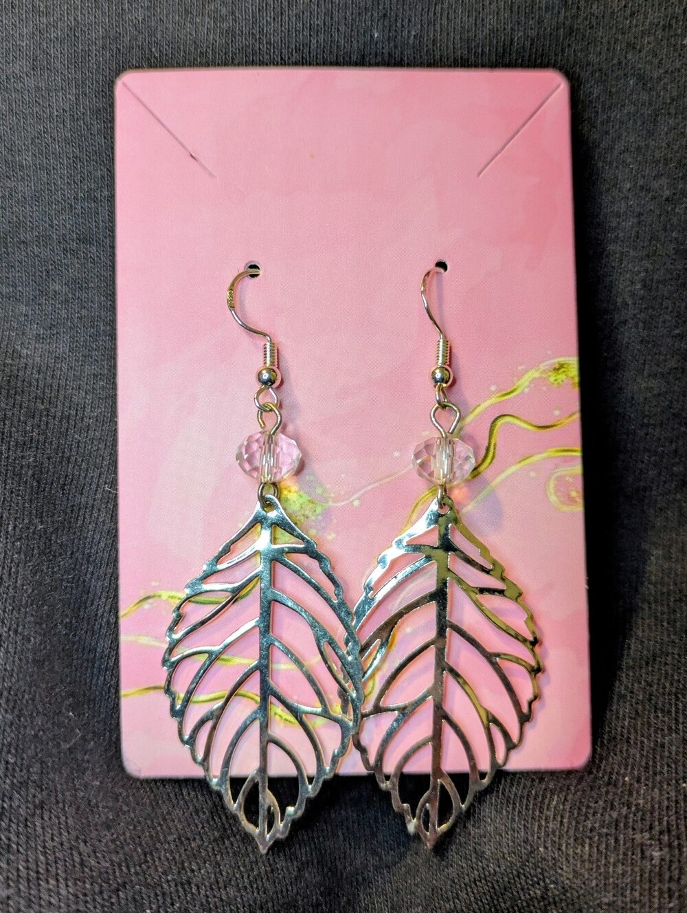 Handmade Silver Leaf Earrings